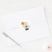 Sticker Rond Pièce d'échecs Rook à Basketball Sports (Enveloppe)