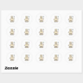Sticker Rond Pièce d'échecs Rook à Chess.PNG (Feuille)