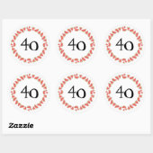 Sticker Rond Pièces de pastèque âge du cercle (Feuille)