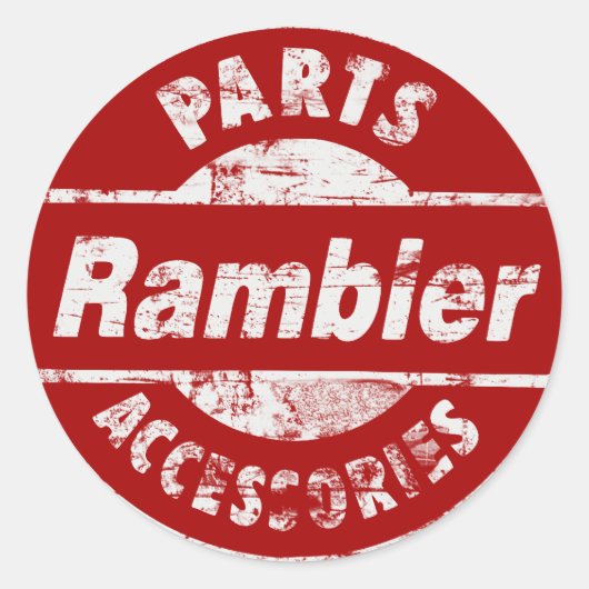 STICKER ROND PIÈCES DE RAMBLER DÉTRUIT (Devant)