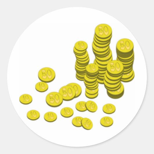 Sticker Rond Pièces d'or (Devant)