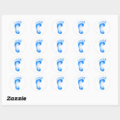 Sticker Rond Pied bleu transparent (Feuille)