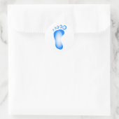 Sticker Rond Pied bleu transparent (Sac)