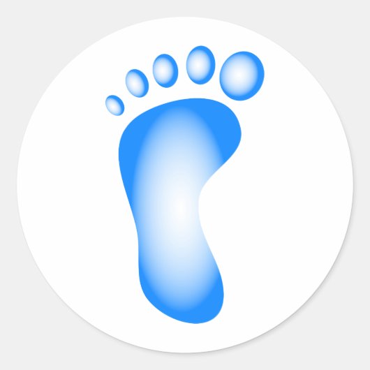 Sticker Rond Pied bleu transparent (Devant)