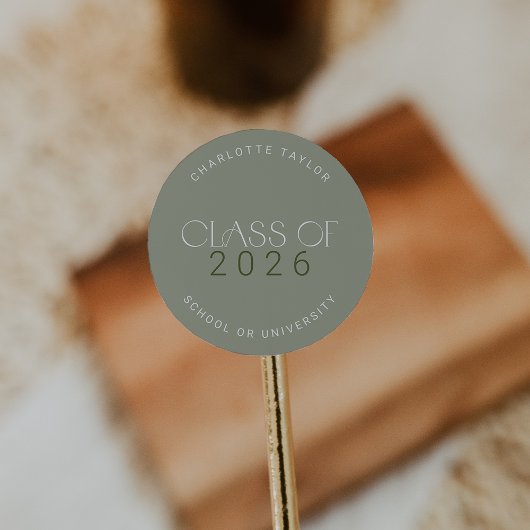 Sticker Rond Pied moderne | Classe verte de 2025