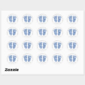Sticker Rond Pieds Baby shower Favoriser Parties scintillant de (Feuille)