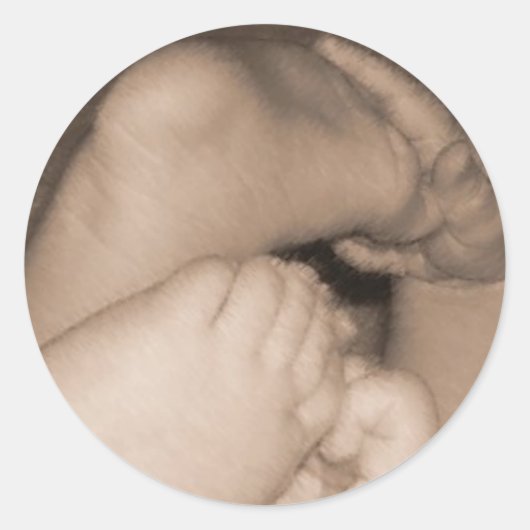 Sticker Rond Pieds bébé (Devant)