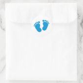 Sticker Rond Pieds bébé bleus (Sac)