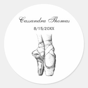 Sticker Rond Pieds de danseuse sur pointes #1