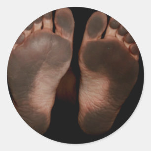 STICKER ROND PIEDS SABLES
