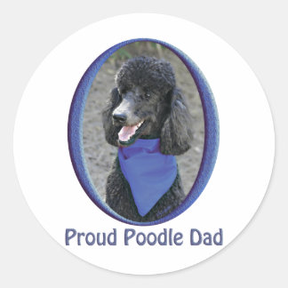 Sticker Rond Pier papa de caniche
