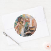 Sticker Rond Pierre Auguste Renoir - Jeunes filles au piano (Enveloppe)