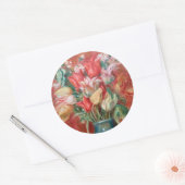 Sticker Rond Pierre-Auguste Renoir - Tulip Bouquet (Enveloppe)