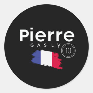 Sticker Rond Pierre Gasly, formule 1, pilote de course