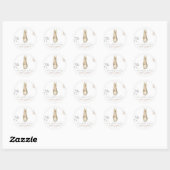 Sticker Rond Pierre le lapin Automne Baby shower d'hiver d'auto (Feuille)