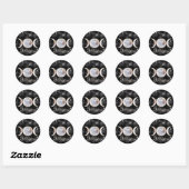Sticker Rond Pierre Lune Triple (Feuille)