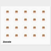 Sticker Rond Pierre Pierre Citrouille Conception de chemise Hal (Feuille)