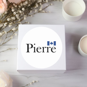 Sticker Rond Pierre Poilievre avec drapeau officiel du Canada