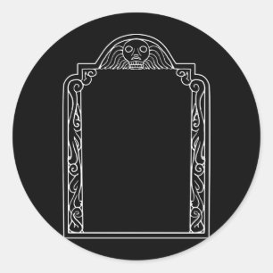 Sticker Rond Pierre tombale