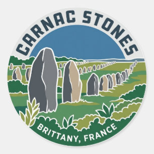 Sticker Rond Pierres de Carnac France
