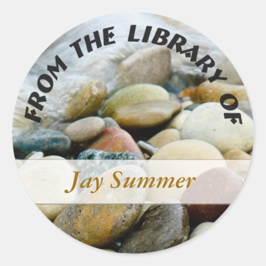 Sticker Rond Pierres de plage I (Devant)