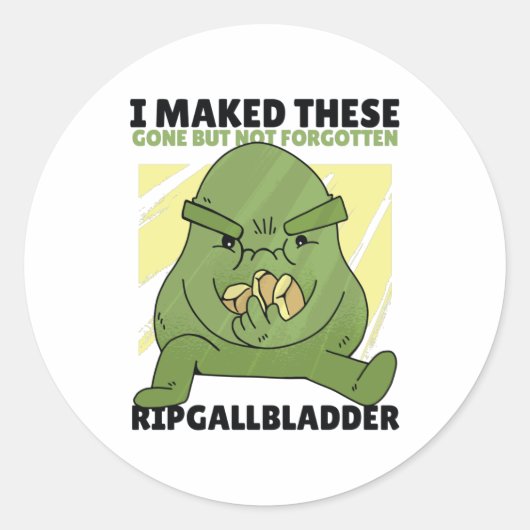 Sticker Rond Pierres de vésicule (Devant)