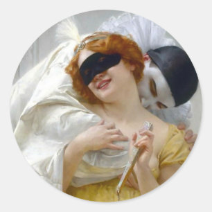 Sticker Rond Pierrot and Columbine - Guillaume Seignac