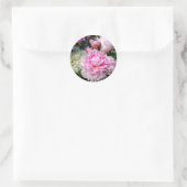 Sticker Rond Pies roses et blanches (Sac)