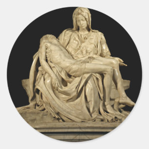 Sticker Rond Pieta de Michel-Ange