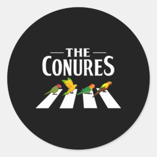 Sticker Rond Piéton Sun Conure Parrot Pour Propriétaire D'Un Co