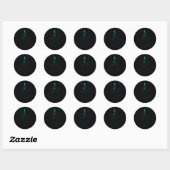 Sticker Rond Pieuvre Astrale - Intelligence Cosmique (Feuille)