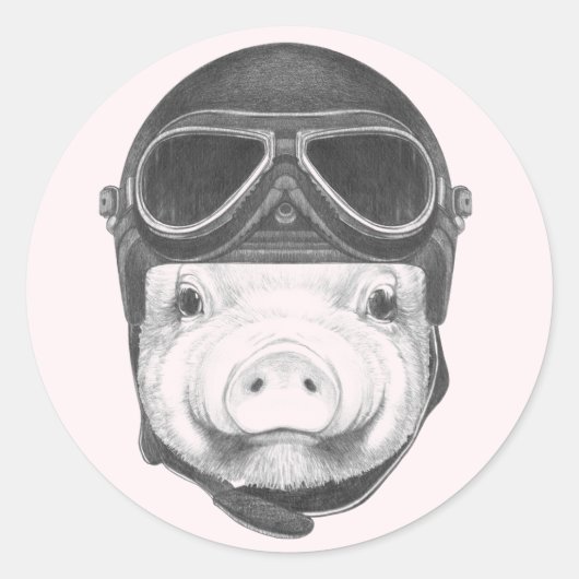 Sticker Rond Pig Daredevil (Devant)