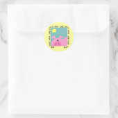 Sticker Rond Pig dit T-shirts et cadeaux roses (Sac)