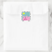 Sticker Rond Pig dit T-shirts et cadeaux roses (Sac)