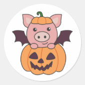 Sticker Rond Pig Halloween (Devant)