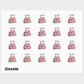 Sticker Rond Pig-loo Drôle de Pun Igloo (Feuille)