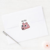 Sticker Rond Pig-loo Drôle de Pun Igloo (Enveloppe)