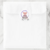STICKER ROND PIG OUVERT DANS STYLE PIG DEVIS (Sac)