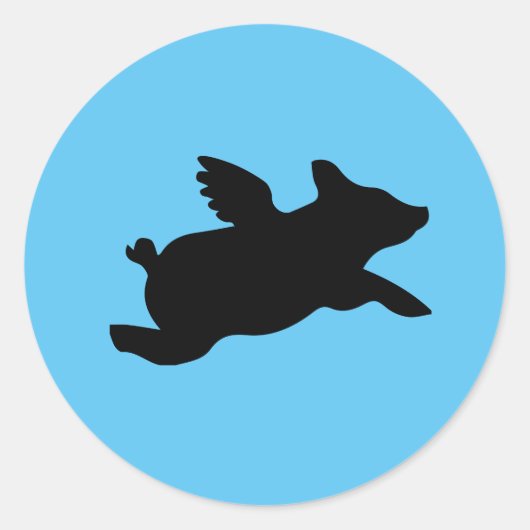 Sticker Rond Pig volant (Devant)