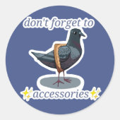 Sticker Rond pigeon (Devant)