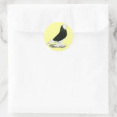 Sticker Rond Pigeon de l'ouest (Sac)