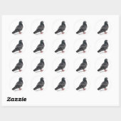 Sticker Rond Pigeons (Feuille)