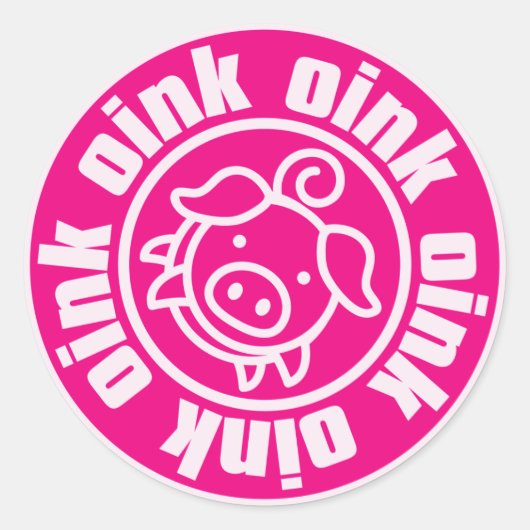 Sticker Rond Piggy (Devant)