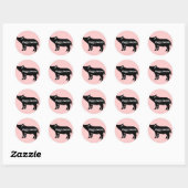 Sticker Rond Piggy Maman (Feuille)
