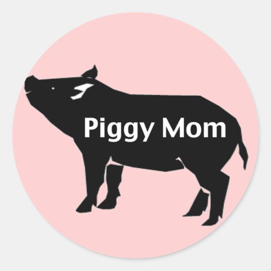 Sticker Rond Piggy Maman (Devant)