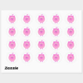 Sticker Rond Piggy Pig (Feuille)