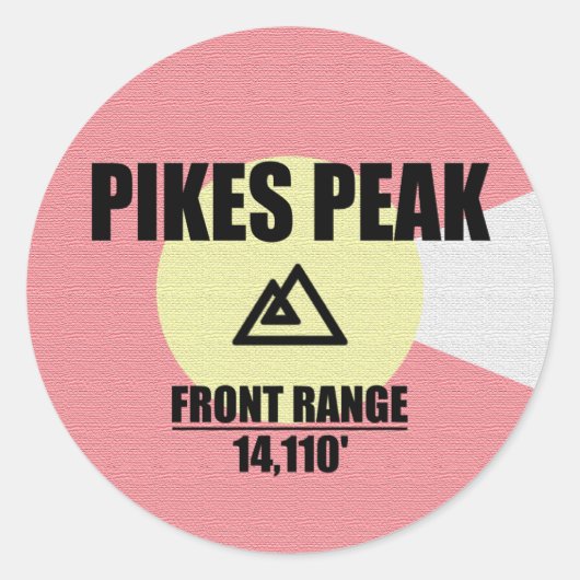 Sticker Rond Pikes Peak (Devant)