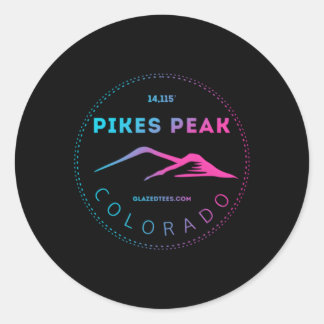 Sticker Rond Pikes Peak Colorado Mountain Adventure