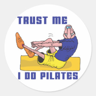Sticker Rond Pilates amusants