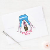 Sticker Rond PILATES Diva (Enveloppe)